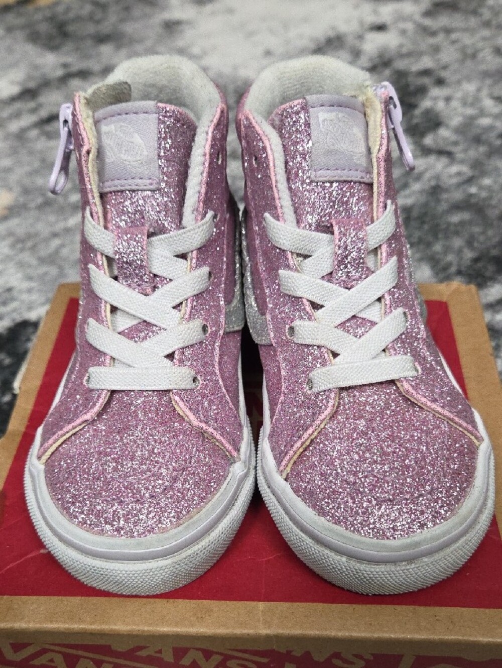 Vans Kids Glitter High-Top Sneakers - Lilac Mist - Picture 4 of 13